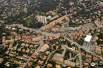 photo aérienne du quartier de Bellevue, avant travaux, à Villeneuve les Avignon (Gard)