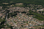 photo aérienne générale du village de Saze et ses hameaux (Gard)