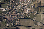 photo aérienne verticale de Saze (Gard)